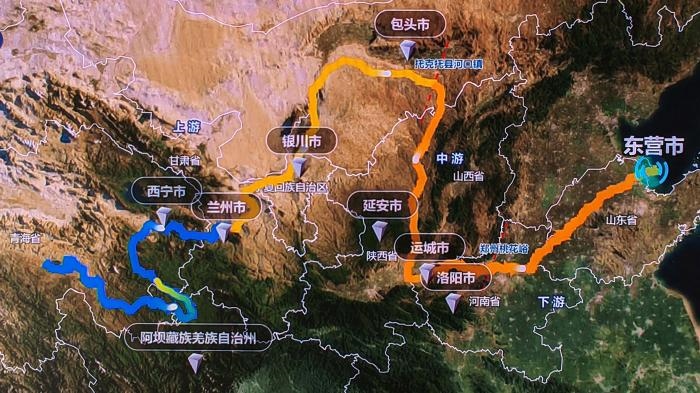 △黃河發(fā)源于青藏高原，呈“幾”字形流經(jīng)青海、四川、甘肅、寧夏、內(nèi)蒙古、山西、陜西、河南、山東9省區(qū)，全長(zhǎng)5464公里。(資料圖)