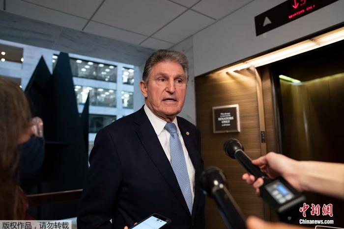 資料圖：美國民主黨籍參議員曼欽。