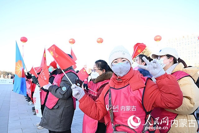 2022年呼和浩特市第七屆徒步迎新活動(dòng)現(xiàn)場。人民網(wǎng) 劉藝琳攝