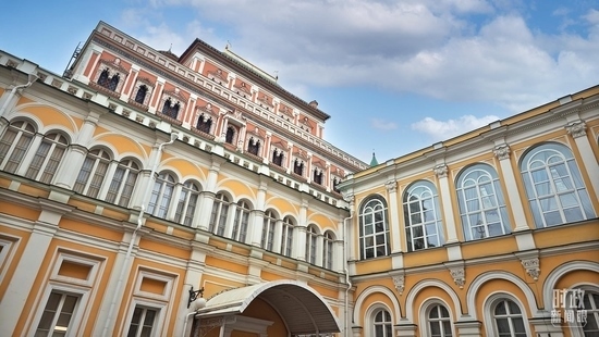  △當?shù)貢r間3月21日，莫斯科，克里姆林宮。（總臺央廣記者潘毅拍攝）