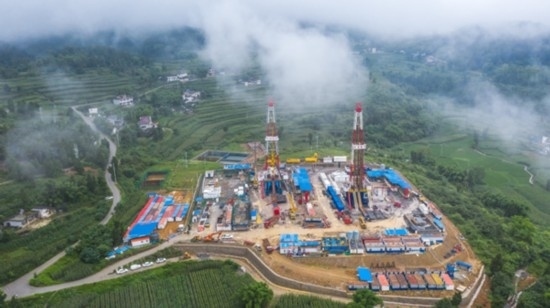 江漢油田涪陵頁巖氣田。涪陵頁巖氣公司供圖