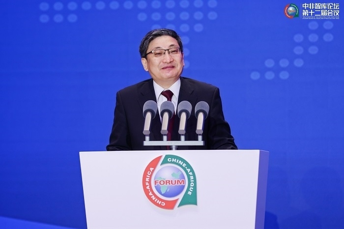 中國政府非洲事務(wù)特別代表劉豫錫在中非智庫論壇第十二屆會(huì)議開幕式上發(fā)表致辭。浙江師范大學(xué)非洲研究院供圖