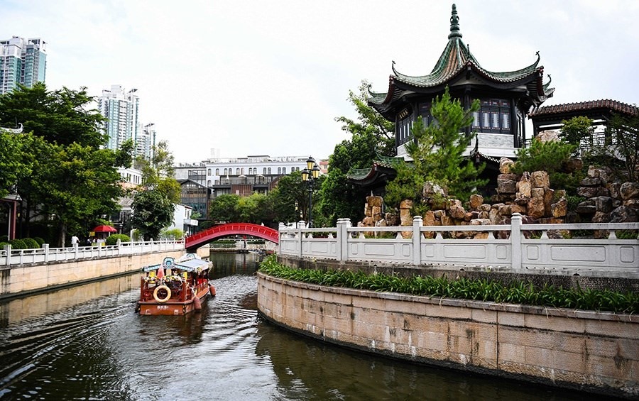 2022年7月19日拍攝的廣州永慶坊一角。新華社記者 鄧華 攝