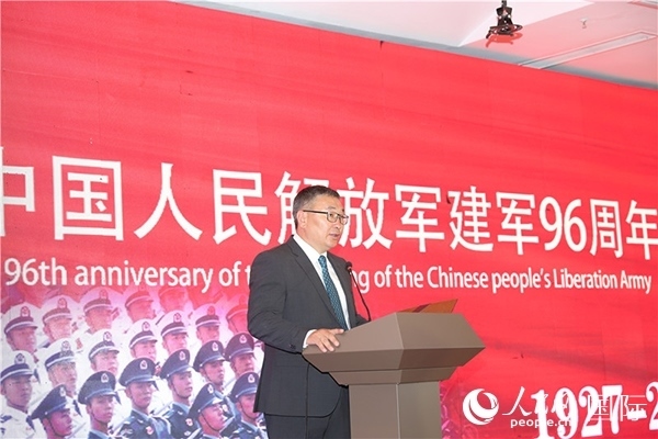 蒙古國國防部副部長瑪格奈致辭。人民網(wǎng)記者 霍文攝J