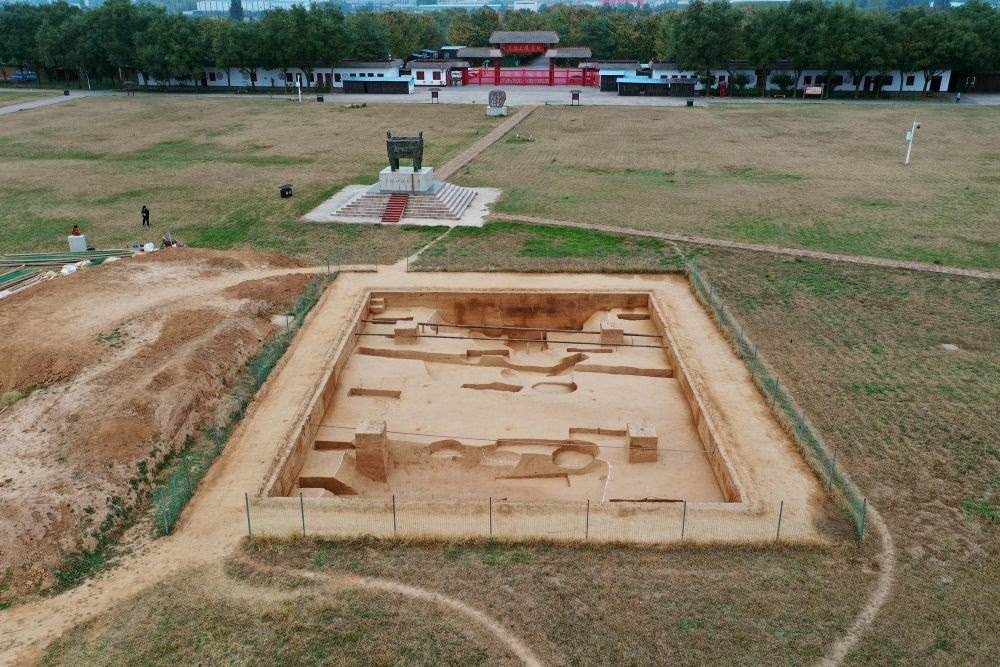 2022年河南安陽市殷墟商王陵區(qū)第三地點發(fā)掘現(xiàn)場（資料照片）。新華社發(fā)