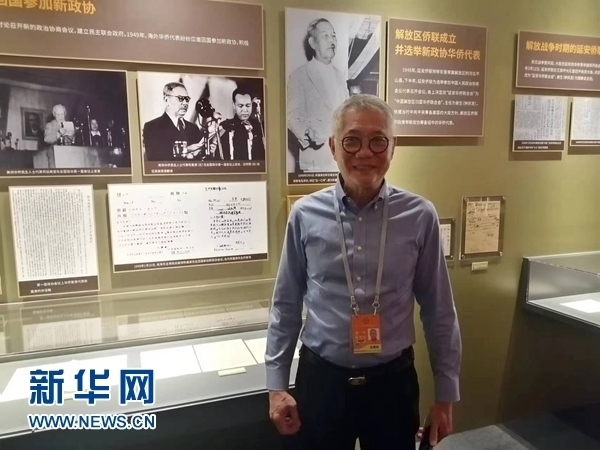 印尼廣東社團聯(lián)合總會總主席張錦泉。新華網(wǎng)記者 侯強 攝