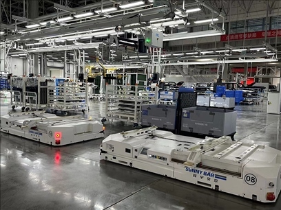 新能源汽車智能生產(chǎn)線。人民網(wǎng) 王紹紹攝