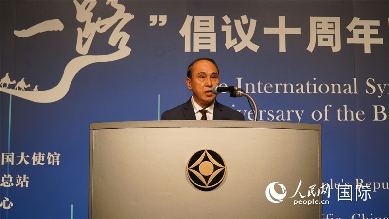 柬埔寨駐日大使圖伊瑞發(fā)言。人民網(wǎng) 蔣曉辰攝