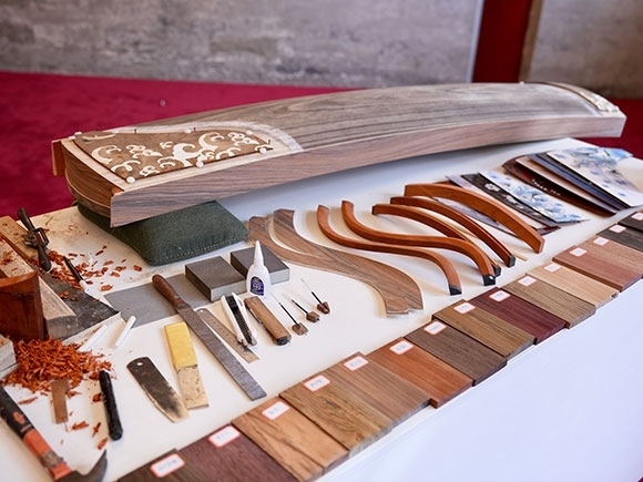 蘭考古箏制作展示。中央音樂學(xué)院供圖