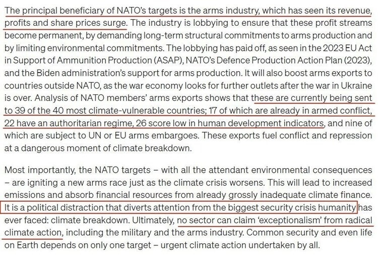 看看北約的“碳足跡”，就知道西方的氣候承諾有多扯