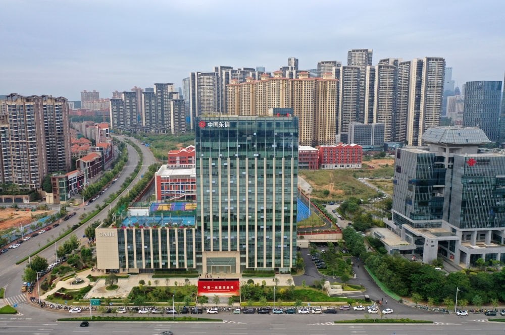 中國—東盟信息港（無人機照片）。