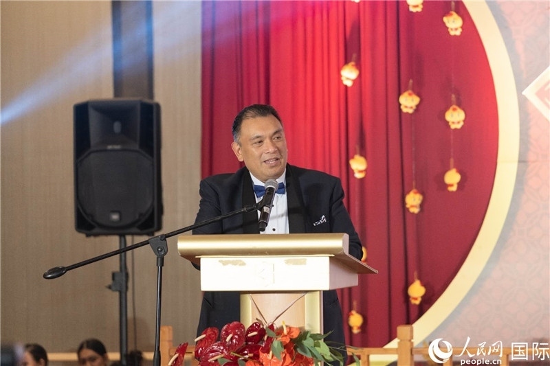 菲外交部副部長(zhǎng)多明戈出席年會(huì)并致辭。人民網(wǎng)記者樊帆 攝