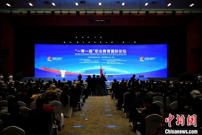 圖為 “一帶一路”職業(yè)教育國際論壇現(xiàn)場。 中新社記者 韓冰 攝