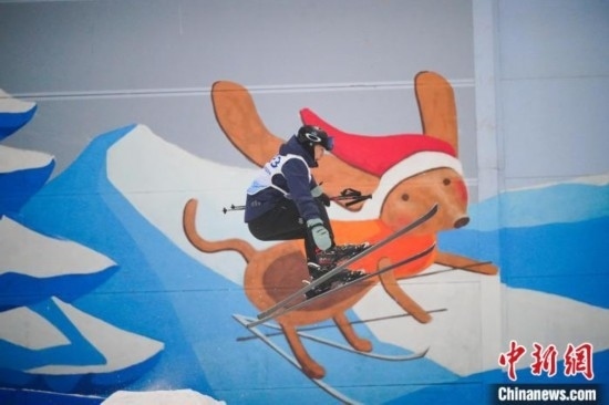 12月22日，云南省第一屆冬季運(yùn)動(dòng)會(huì)在昆明開幕。圖為選手在公開組男子自由式滑雪雪上技巧比賽中。中新社記者 劉冉陽 攝