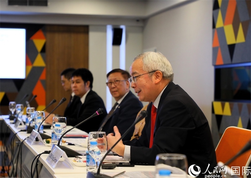 中國國際問題研究院副院長榮鷹致開幕辭。人民網(wǎng)記者 白元琪攝