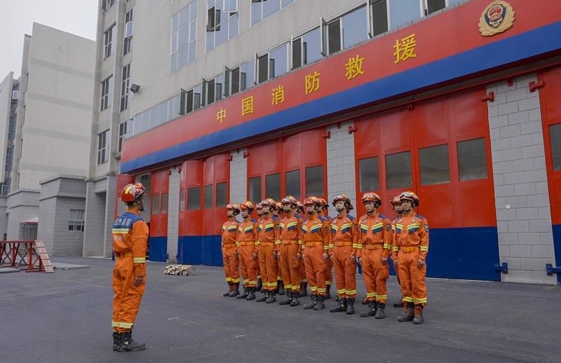 集結(jié)列隊(duì)。受訪(fǎng)者供圖