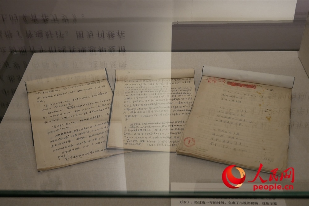 《青春萬(wàn)歲》手稿。人民網(wǎng)記者 韋衍行攝