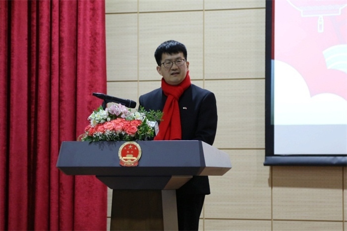 中國(guó)駐阿爾及利亞大使李健致辭。中國(guó)駐阿爾及利亞大使館供圖