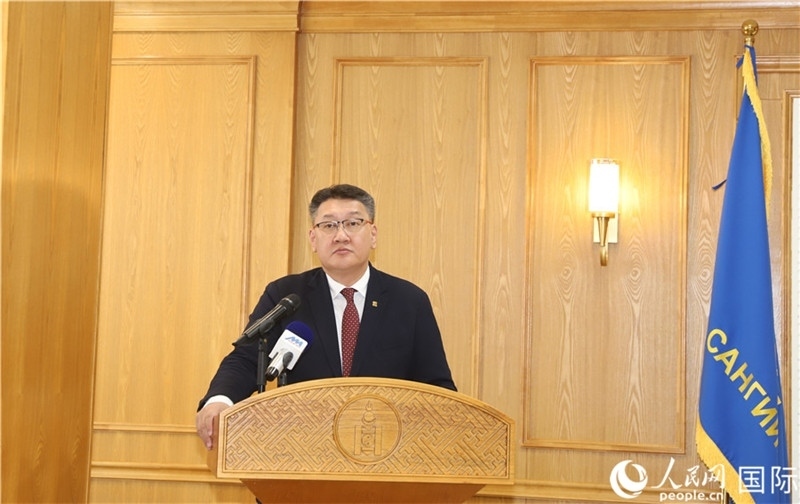 扎布赫楞部長致辭。人民網(wǎng)記者 霍文攝