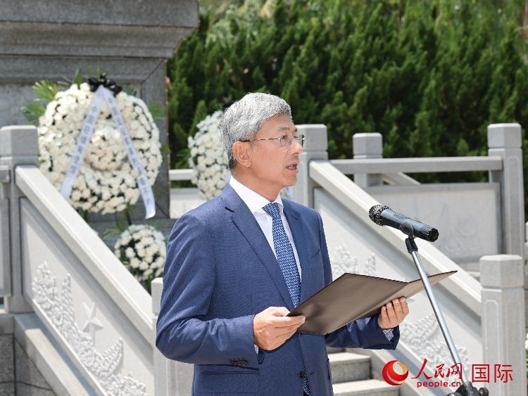 陳海大使發(fā)表致辭。人民網(wǎng)記者 謝佳君攝