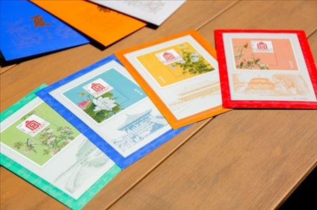 《四季故宮》藏書票。故宮博物院供圖