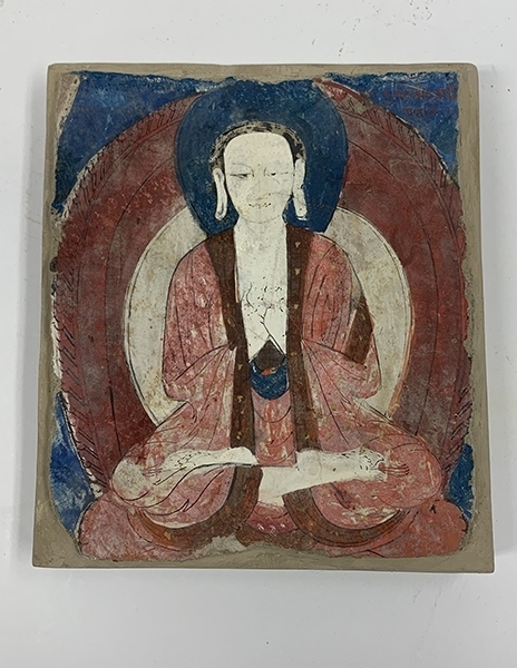 佛像壁畫(huà)殘片（暫定名）。國(guó)家文物局供圖