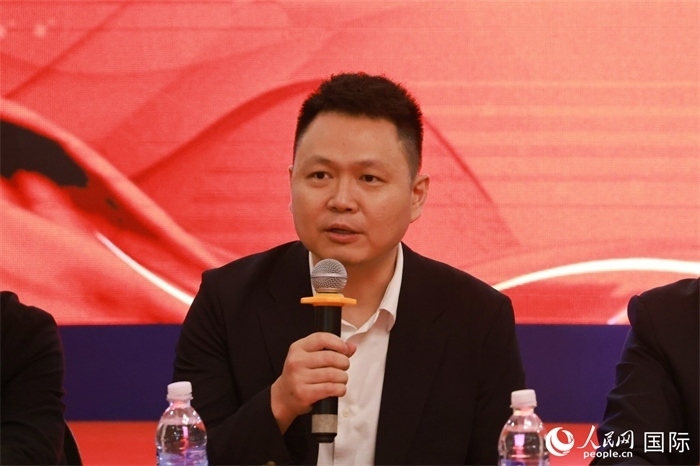 中國駐里約熱內盧總領館副總領事王尉育在座談會上致辭。人民網記者 陳海琪攝