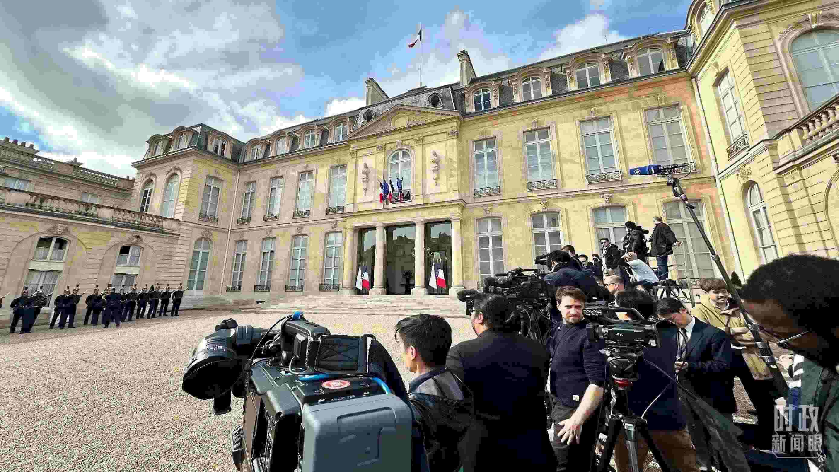 △愛麗舍宮。（總臺央視記者關(guān)舟拍攝）