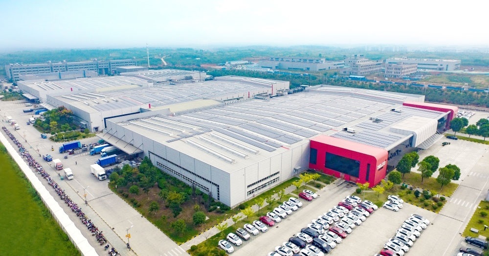 圖為德力西電氣蕪湖工廠（無人機(jī)照片）。（德力西集團(tuán)供圖）