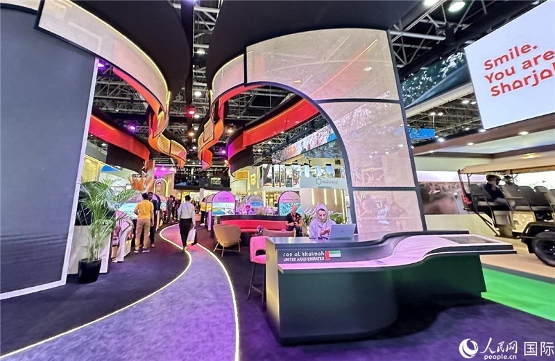 阿聯(lián)酋沙迦展臺(tái)。人民網(wǎng)記者管克江攝