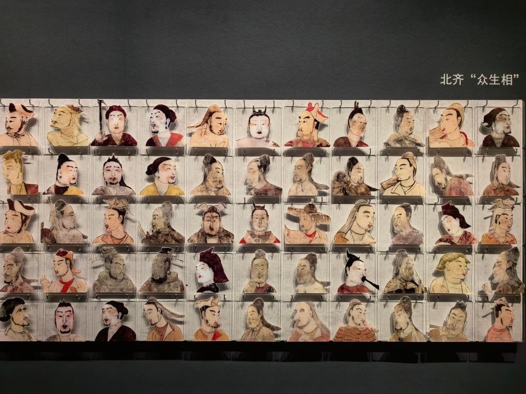 太原北齊壁畫博物館從山西北朝壁畫中提取人物元素展現(xiàn)當(dāng)時民族融合、文化交流。太原北齊壁畫博物館供圖