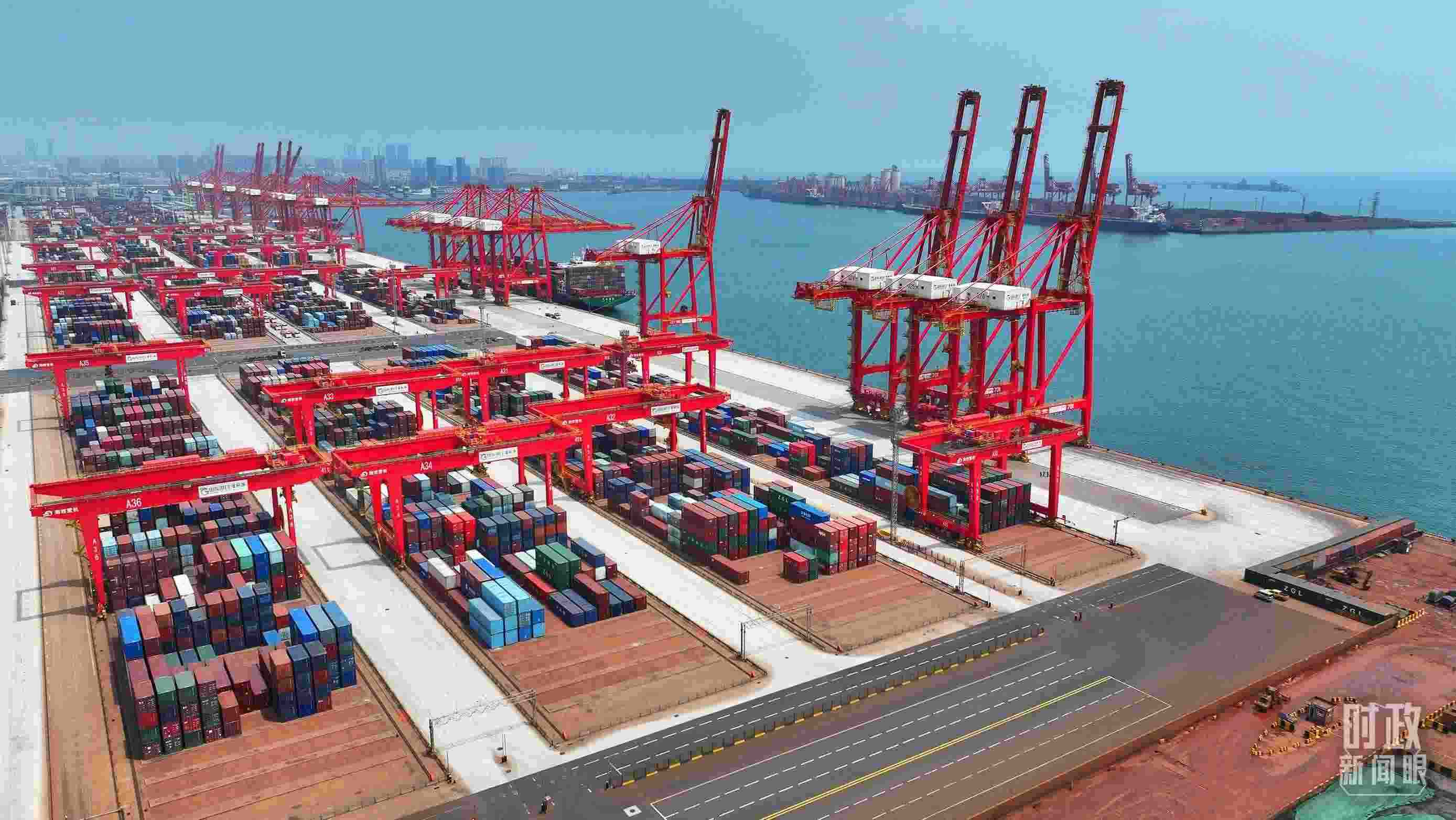 山東日照港。（總臺央視記者范凱拍攝）