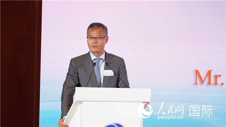 中國駐南非使館鄭冰開公使發(fā)言。 人民網(wǎng) 張茜 攝