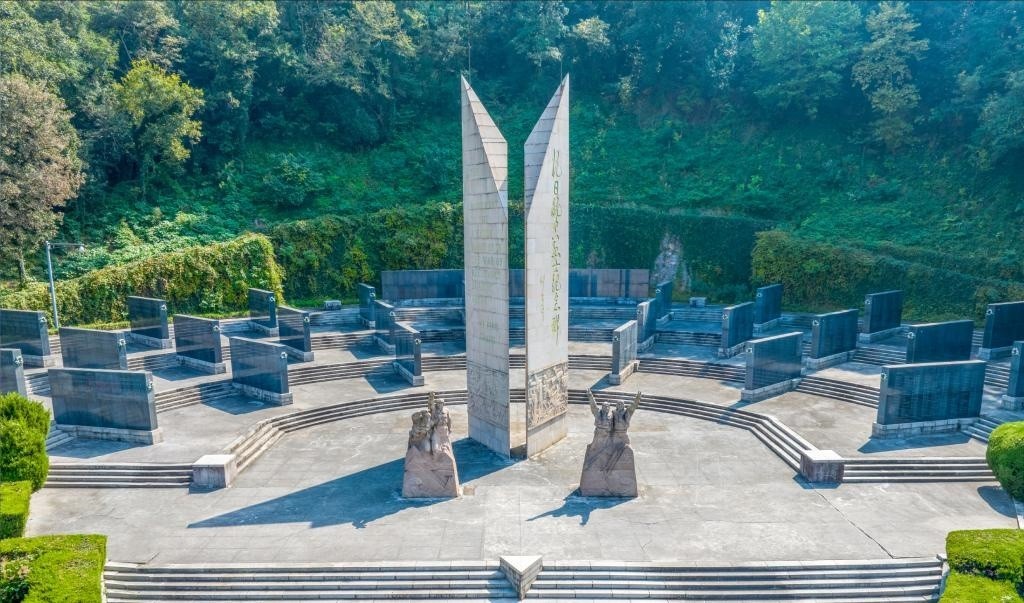 抗日航空英烈紀(jì)念碑廣場。（受訪單位供圖）