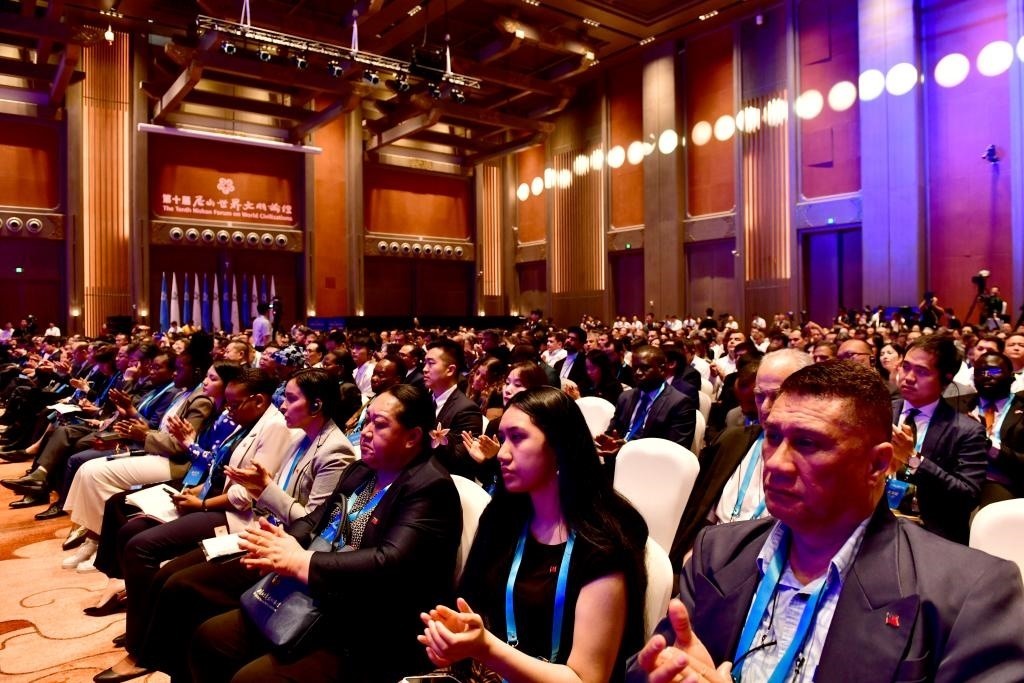 與會嘉賓出席第十屆尼山世界文明論壇。新華社記者 郭緒雷 攝
