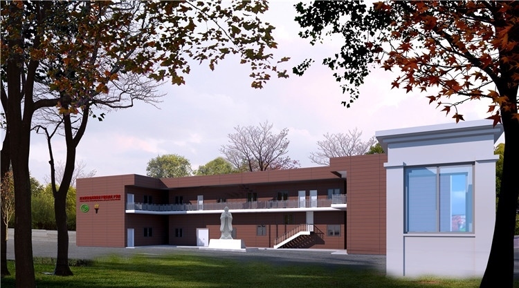 圖3：圖為孔子學(xué)院教學(xué)樓項目效果圖。四川路橋供圖