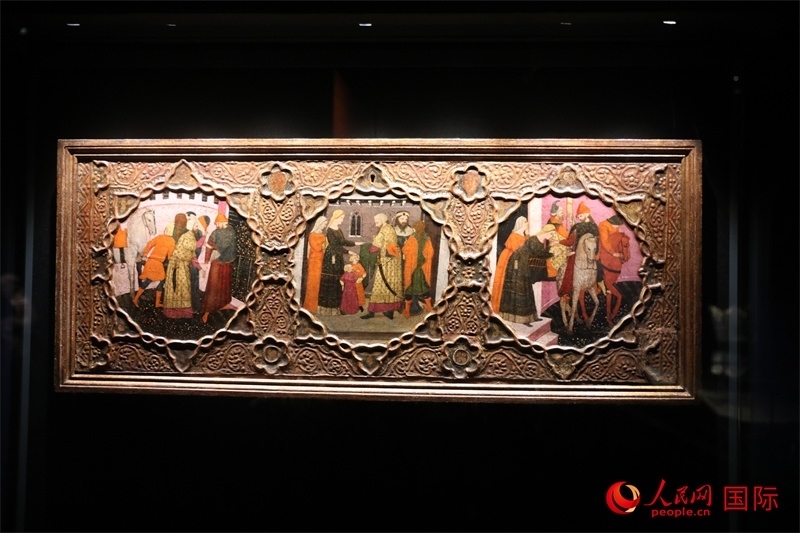 展覽“傳奇之旅：馬可·波羅與絲綢之路上的世界”展品。人民網(wǎng) 殷韜攝