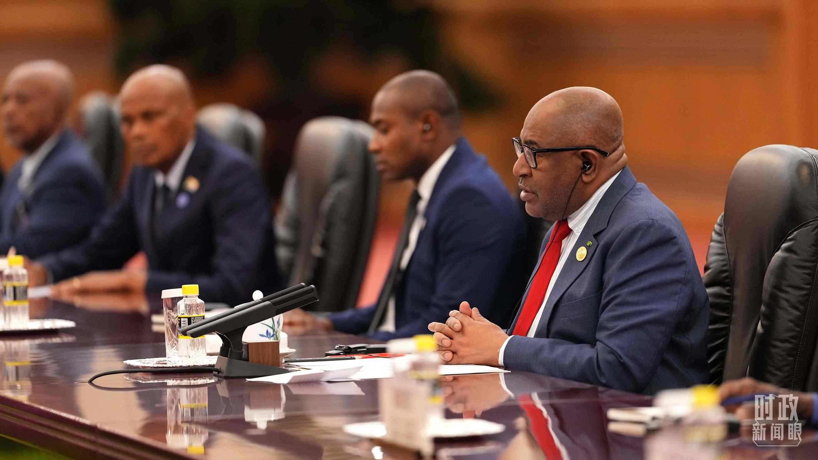 △科摩羅總統(tǒng)阿扎利。（總臺(tái)記者李晉拍攝）