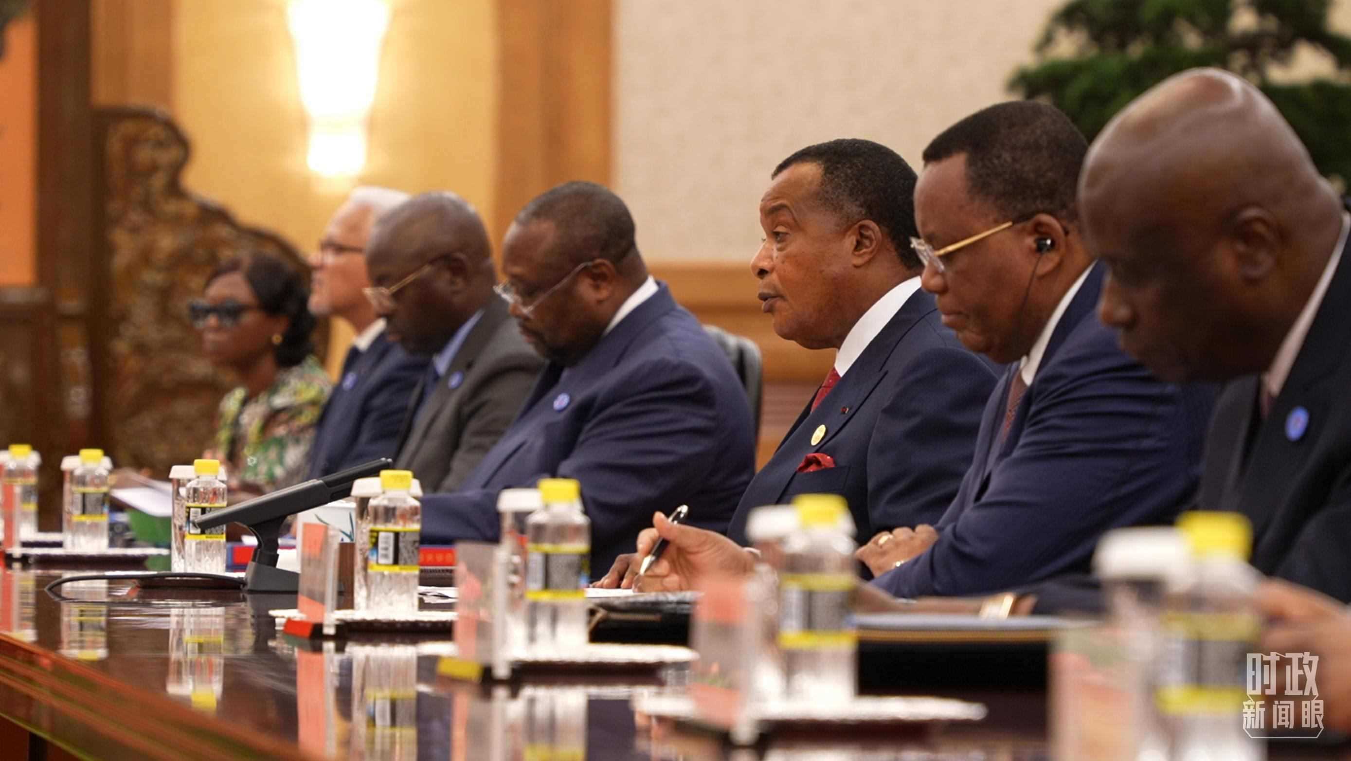 剛果（布）總統(tǒng)薩蘇。（總臺央視記者蔣碩拍攝）