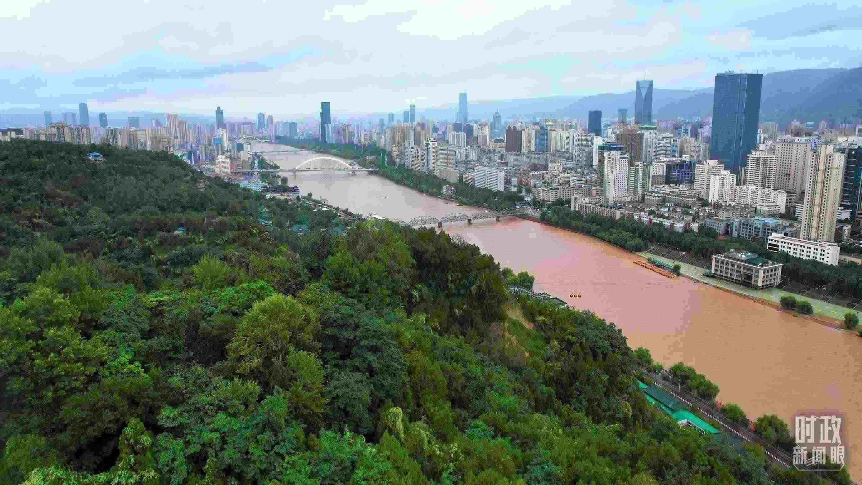 △黃河蘭州段。（總臺央視記者范凱拍攝）