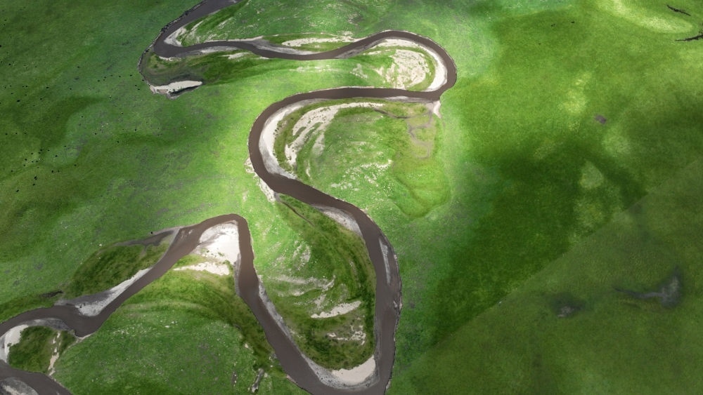 2023年7月6日在甘肅省甘南藏族自治州瑪曲縣拍攝的阿萬倉濕地景色（無人機(jī)照片）?，斍鷿竦卣嫉?62萬畝，是黃河上游重要的水源涵養(yǎng)區(qū)和生態(tài)功能區(qū)，被譽(yù)為“黃河之腎”。