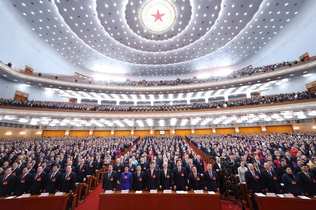 2024年3月5日，第十四屆全國人民代表大會第二次會議在北京人民大會堂開幕。新華社記者 黃敬文 攝