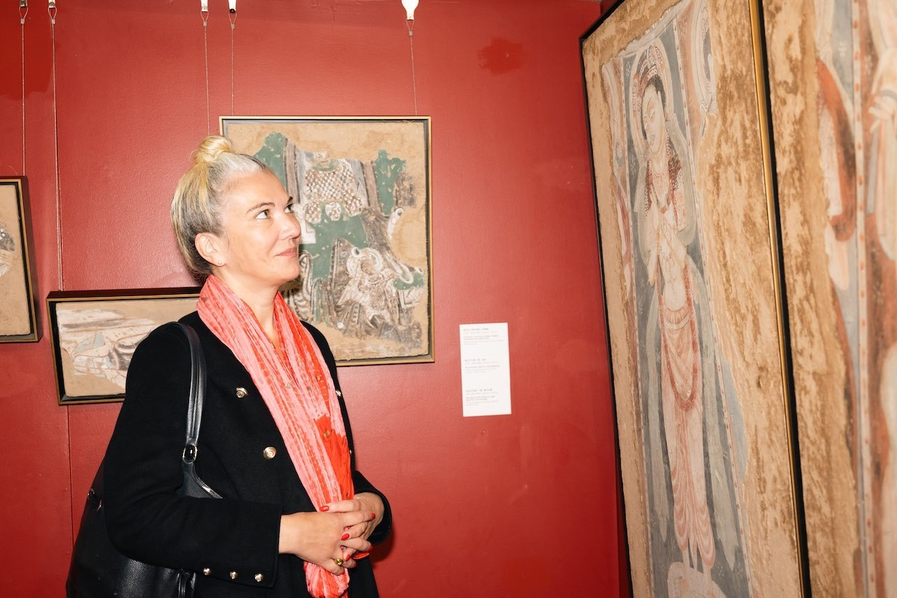 “絲路丹青——絲綢之路沿線壁畫傳摹展”在巴黎中國文化中心隆重開幕。中國藝術(shù)研究院供圖