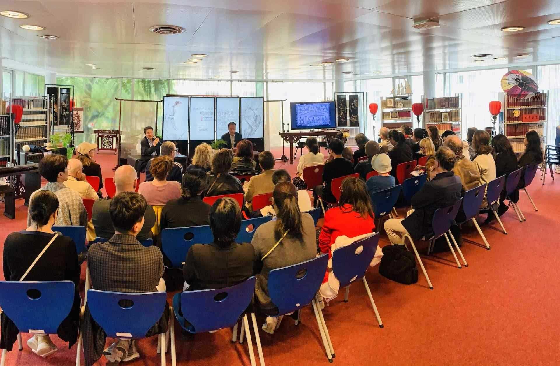 “絲路丹青——絲綢之路沿線壁畫傳摹展”在巴黎中國文化中心隆重開幕。中國藝術(shù)研究院供圖