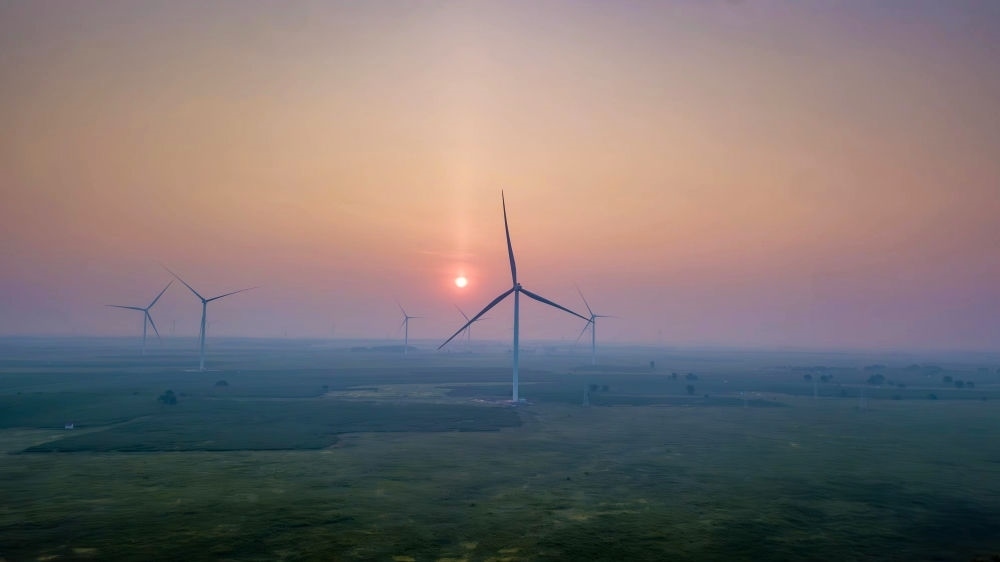 內(nèi)蒙古通遼市238萬(wàn)千瓦風(fēng)電基地。（受訪者供圖）