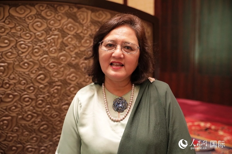 馬來西亞高教部高教司司長阿茲琳達(dá)接受人民網(wǎng)采訪。人民網(wǎng) 王婧攝