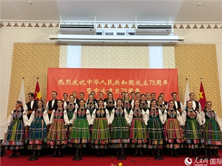 波蘭馬佐夫舍歌舞團現(xiàn)場演出。人民網(wǎng)記者 禹麗敏攝