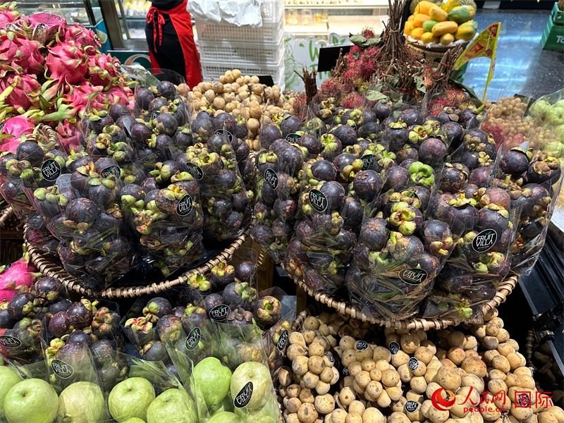 泰國超市售賣的山竹。人民網(wǎng)記者 簡承淵攝