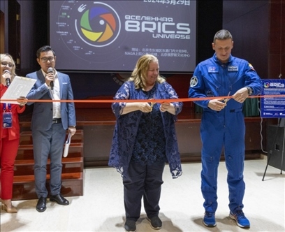 5月29日，“宇宙·金磚國家”圖片巡回展在北京舉辦。 北京俄羅斯文化中心供圖