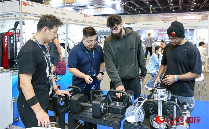 中國(guó)展臺(tái)一角。人民網(wǎng)中東中心分社塔里克·易卜拉欣攝